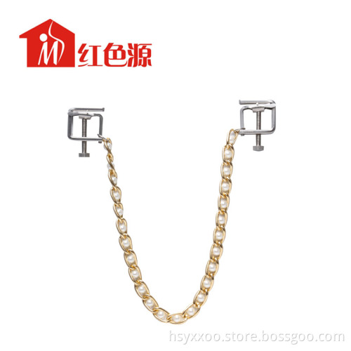Nipple Clip Sexy Couple Flirting Toy Chain Clamp Funny Love Fetish Bondage
